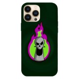 Husa compatibila cu Apple iPhone 13 Mini, Viceversa, model The Grim Reaper head Billy and Mandy, Silicon, TPU, Transparent, Carcasa