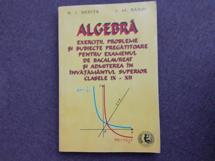 N I NEDITA ALGEBRA EXERCITII,PROBLEME SI SUBIECTE PREGATITOARE PENTRU ADMITERE