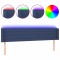Tablie de pat cu LED, albastru, 163x16x78/88 cm, textil
