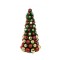 Brad decorativ de Craciun Verde cu Globuri Rosii Aurii, 45 cm