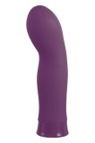 Vibrator Mini Punctul G Dark Falls, 10 Moduri Vibratii, Silicon, USB, Mov Inchis, 12.7 cm
