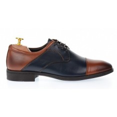 Pantofi barbati eleganti din piele naturala Sir 104 Maro - Bleumarin
