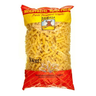 Paste Fainoase Baneasa Fusilli,1Kg, Paste Baneasa, Paste Fainoase Fusilli 1 Kg, Paste Fainoase fara Ou Baneasa, Paste Spiralate Baneasa Fusilli 1 Kg, foto