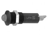 Lampă LED Convexă Roșie 24VDC IP67 &Oslash;8.4mm Alamă