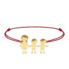 Bratara Mama si Copiii - argint 925 placat cu aur 24K