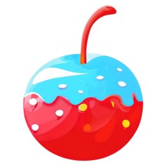 Sticker decorativ, Cireasa, Rosu, 77 cm, 8582ST foto