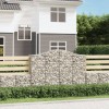 VidaXL Coșuri gabion arcuite 12 buc, 200x50x140/160cm, fier galvanizat