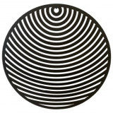 Decoratiune perete Krodesign Spiral Circle, diametru 50 cm, negru