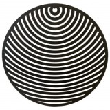 Decoratiune perete Krodesign Spiral Circle, diametru 50 cm, negru, VivaTechnix