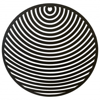 Decoratiune perete Krodesign Spiral Circle, diametru 50 cm, negru foto