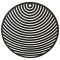Decoratiune perete Krodesign Spiral Circle, diametru 50 cm, negru