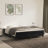 Saltea de pat cu arcuri, negru, 160x200x20 cm, catifea GartenMobel Dekor, vidaXL