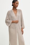 Answear.LAB sacou culoarea maro, oversize, neted