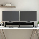 Suport pentru monitor, negru, 100x24x16 cm, lemn masiv de pin GartenMobel Dekor, vidaXL