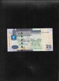 Rar! Libia 20 dinars dinari 2009 seria577994 comemorativa aunc