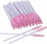 Sel 300 PCS Perii de mascara de unică folosință Perii de gene de cristal Bastoan