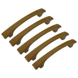 Cumpara ieftin Set 5 x Manere din plastic, 2112-01, lungime 127 mm, distanta gauri 96 mm, stejar