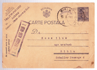 AMS# - CARTE POSTALA CENZURAT ALBA IULIA - 3, 1944 foto