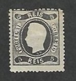 Portugal 1867 King Luis I 5R Mi.25 Sc.25 MH NG AM.547, Nestampilat