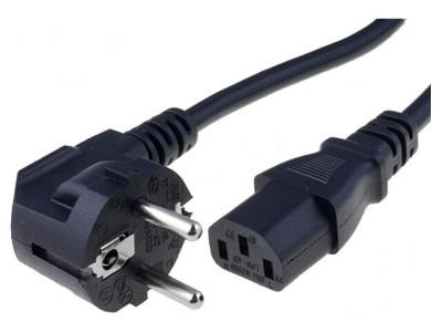 Cablu Alimentare 3x0,75mm2 Ştecăr Unghi CEE 7/7 la IEC C13 foto