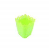 Ghiveci Dantelat Sterk, 1L, Verde, 11.5x11x14.5 cm, Plastic, Ghiveci, Ghiveci Dantelat, Ghiveci Flori, Ghiveci Pentru Flori, Ghiveci Color, Ghiveci In