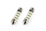 Set 2 becuri auto AMIO , LED, C5W SV8.5-8, 12 SMD 3014, 36mm, 12V, capac sticla, leduri alb sofit Festoon AutoDrive ProParts