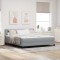 vidaXL Pat boxspring cu saltea Gri deschis 180 x 200 cm țesătură 3338783