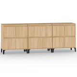 Dulapuri, 3 buc, stejar sonoma, 60x35x70 cm, lemn prelucrat