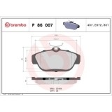 Placute frana Volvo 740 (744) 04.83-12.92, 740 Estate (745) 08.84-12.92, 760 (704 764) 08.81-07.92, 760 Estate (704 765) 01.82-07.92, 940 (944) 08.90