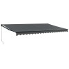 Copertina retractabila, antracit, 5x3 m, textil si aluminiu