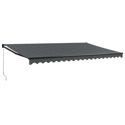 Copertina retractabila, antracit, 5x3 m, textil si aluminiu foto