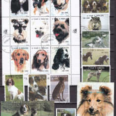 Sao Tome 1995 fauna Caini si Pisici MI 1548-94 (3 poze) stamp. MI=200