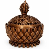 Vasul Abundentei, obiect feng shui cu 8 simboluri norocoase pentru atragerea banilor, metal bronz