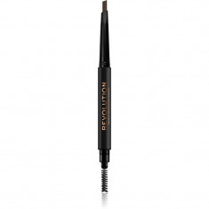 Makeup Revolution Duo Brow Definer creion sprâncene precise culoare Light Brown 0,25 g