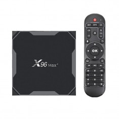 Mini PC Tv Box Techstar® X96 Max+, Procesor 3xS905, Android 9, UHD 8K, 4GB RAM LPDDR4, 32GB ROM, WiFi DualBand, Bluetooth, Gigabit, Telecomanda