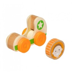 Masinuta din lemn Green Star colectia GO TOTs