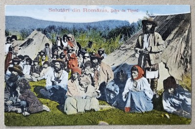 ROMANIA , SATRA DE TIGANI , CARTE POSTALA ILUSTRATA , INTERBELICA foto