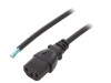 Cablu Alimentare IEC C13 Negru 0.5m 10A 250V