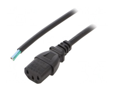 Cablu Alimentare IEC C13 Negru 0.5m 10A 250V foto