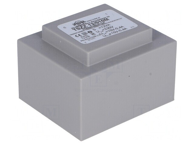 Transformator &Icirc;ncapsulat 12VA 230V 15V 400mA PCB