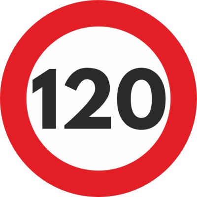 Autocolant Sticker &amp;bdquo;Limita Viteza&amp;rdquo; Reflectorizant &amp;ndash; 120km/h foto
