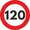 Autocolant Sticker &bdquo;Limita Viteza&rdquo; Reflectorizant &ndash; 120km/h