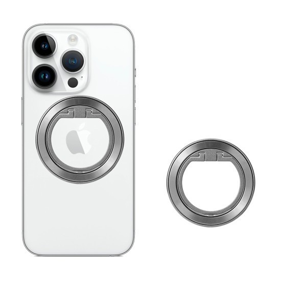 Suport Rotund pentru Telefon - Techsuit (MPR2) - Silver