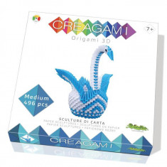 Origami 3D Creagami, lebădă (496 piese) - Silvana Fusari
