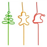 Set Paie Rasucite Craciun, Multicolor, 5x255mm, 3 Bucăți, Oem