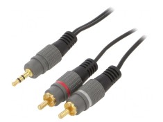 Cablu Audio Jack 3,5mm la RCA Aurit 1,5m