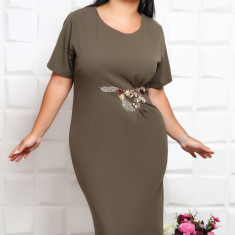 Rochie de ocazie Georgia olive - 56Marimea