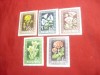 Serie Flora Ungaria 1950 , 5 valori, Nestampilat
