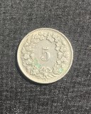 Moneda 5 rappen 1942 Elvetia