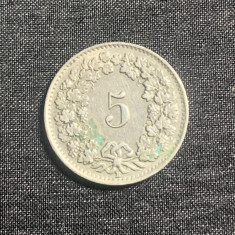 Moneda 5 rappen 1942 Elvetia
